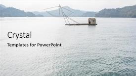  Presentation with lake fish - Presentation with fish boat at sun moon background and a  colored foreground