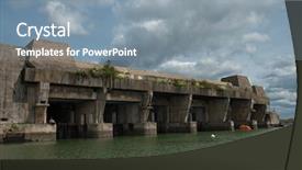  Presentation with world war - Slide deck featuring vintage tone abstract retro light bulb on wood background background and a coral colored foreground