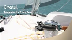  Presentation with sails sailing yacht catamaran sailing - Cool new slide deck with boat captain - sailing the keys backdrop and a seafoam green colored foreground