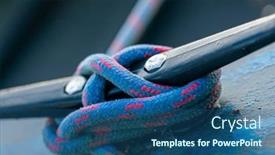  Presentation with boat - Slide deck with boat-cleat-with-rope-knot background and a ocean colored foreground