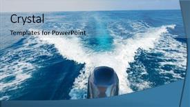  Presentation with ship boat and sea - Presentation design consisting of boat engine in motion background and a light blue colored foreground