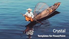  Presentation with vintage retro - Cool new PPT layouts with boat faded - myanmar travel attraction - traditional backdrop and a ocean colored foreground