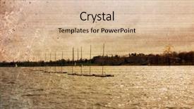  Presentation with brown old fashioned landscape - Amazing presentation design having boat faded - old-fashioned landscape backdrop and a  colored foreground