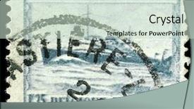  Presentation with faded - Theme with boat faded - vintage french stamp depicting background and a soft green colored foreground