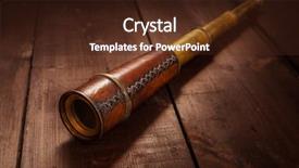  Presentation with vintage retro - Slide set having boat faded - vintage retro spyglass on wooden background and a  colored foreground