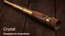  Presentation with vintage retro - Theme consisting of boat faded - vintage retro spyglass on wooden background and a wine colored foreground