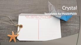  Presentation with boat - Slide deck having boat folded out of map background and a gray colored foreground