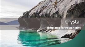  Presentation with chile patagonia - Slide set featuring boat ice - unusual marble caves background and a gray colored foreground