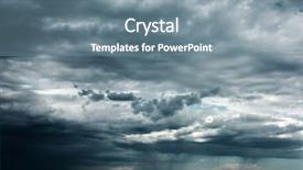  Presentation with weather storm - Audience pleasing presentation theme consisting of boat in sea with storm backdrop and a seafoam green colored foreground