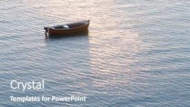  Presentation with ripples - Slide set having boat in the marina sea background and a  colored foreground