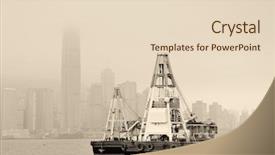  Presentation with hong kong city day - Colorful PPT layouts enhanced with boat-in-victoria-harbor backdrop and a  colored foreground