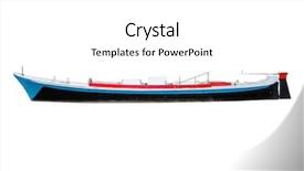  Presentation with boat - Colorful slide deck enhanced with boat isolated on a white backdrop and a  colored foreground