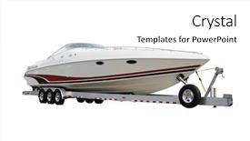  Presentation with boat - PPT layouts consisting of boat isolated on white background background and a white colored foreground