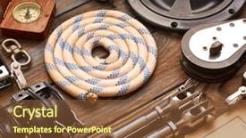  Presentation with yacht - Amazing presentation theme having boat map - sailing yacht rigging equipment backdrop and a tawny brown colored foreground