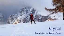  Presentation with italy map - Cool new PPT layouts with boat map - snowy early winter landscape backdrop and a  colored foreground