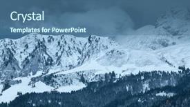  Presentation with winter in the swiss alps - Slides featuring boat map - snowy early winter landscape background and a ocean colored foreground