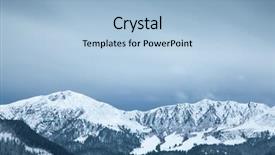  Presentation with italy map - PPT theme enhanced with boat map - snowy early winter landscape background and a light blue colored foreground