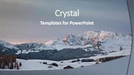  Presentation with winter in the swiss alps - Beautiful slides featuring boat map - snowy early winter landscape backdrop and a gray colored foreground