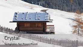  Presentation with winter - Colorful slide deck enhanced with boat map - snowy early winter landscape backdrop and a light gray colored foreground