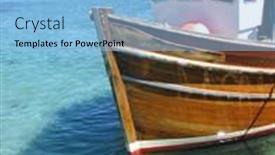  Presentation with scotland - Presentation featuring boat-moored-in-iona-scotland background and a light blue colored foreground