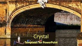  Presentation with boat river - PPT theme enhanced with boat-on-arno-river background and a tawny brown colored foreground