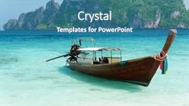  Presentation with alpha phi omega - Presentation theme having boat on phi phi island background and a  colored foreground