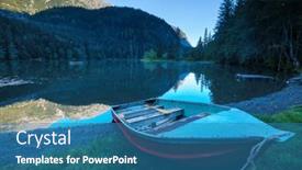  Presentation with canadian - PPT theme with boat-on-the-canadian-lake background and a  colored foreground