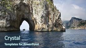  Presentation with boat - Colorful slide deck enhanced with arch capri naples province campania backdrop and a ocean colored foreground