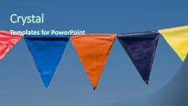  Presentation with banner blue - PPT layouts consisting of boat patriot - bright color banner flag background and a ocean colored foreground