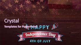  Presentation with independence day - Presentation featuring boat patriot - independence day design background and a wine colored foreground