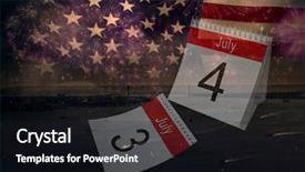  Presentation with independence day - Presentation theme featuring boat patriot - poster of independence day background and a  colored foreground