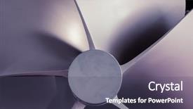  Presentation with propeller - Slide deck having boat propeller close-up detail background and a violet colored foreground