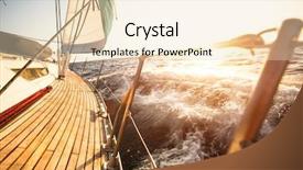  Presentation with sailing - Beautiful slides featuring boat race - sailing regatta backdrop and a lemonade colored foreground