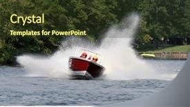  Presentation with race - Presentation theme with boat race background and a tawny brown colored foreground