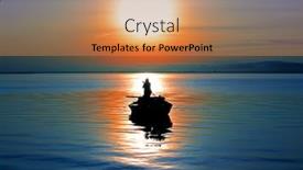  Presentation with boat - Cool new PPT theme with boat-ride backdrop and a coral colored foreground