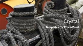  Presentation with boat - Beautiful PPT theme featuring boat-rope-tied-up backdrop and a dark gray colored foreground