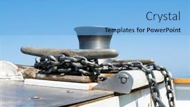  Presentation with anchor - Presentation theme consisting of boat-s-anchor-chain background and a light blue colored foreground