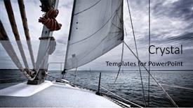  Presentation with yacht - Slides consisting of storm boat - yacht sailing background and a light gray colored foreground