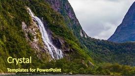  Presentation with boat tourism - Audience pleasing slides consisting of boat trip along the fiord backdrop and a tawny brown colored foreground