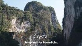  Presentation with boat - PPT theme consisting of boat trip to khao sok national park thailand background and a wine colored foreground