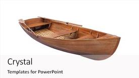  Presentation with boat - Beautiful slide set featuring boat under the white background backdrop and a white colored foreground