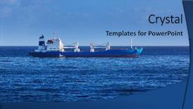  Presentation with ocean ship - Slides enhanced with boat vessel - ship and motorboat background and a teal colored foreground