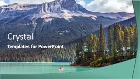  Presentation with boat tourism - Cool new PPT theme with boat-with-tourists-floats backdrop and a ocean colored foreground