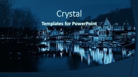  Presentation with philadelphia - Colorful PPT theme enhanced with boathouse-row-in-philadelphia backdrop and a ocean colored foreground
