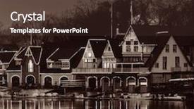 Presentation with philadelphia - Colorful theme enhanced with boathouse-row-in-philadelphia backdrop and a tawny brown colored foreground