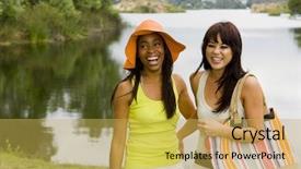  Presentation with stamp out domestic violence - PPT theme consisting of boating diversity - attractive friends hanging background and a yellow colored foreground