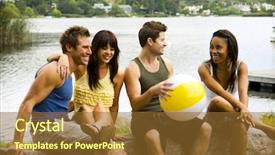  Presentation with lake - Presentation with boating diversity - attractive friends hanging background and a tawny brown colored foreground