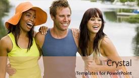  Presentation with paddle out - Presentation theme having boating diversity - attractive friends hanging background and a  colored foreground