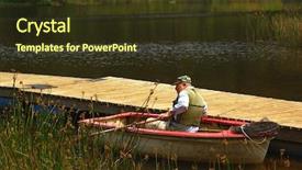  Presentation with fishing boat - PPT theme having boating diversity - fisherman in fishing boat background and a  colored foreground