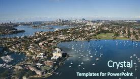  Presentation with sydney - Cool new theme with boats and buildings in sydney backdrop and a ocean colored foreground